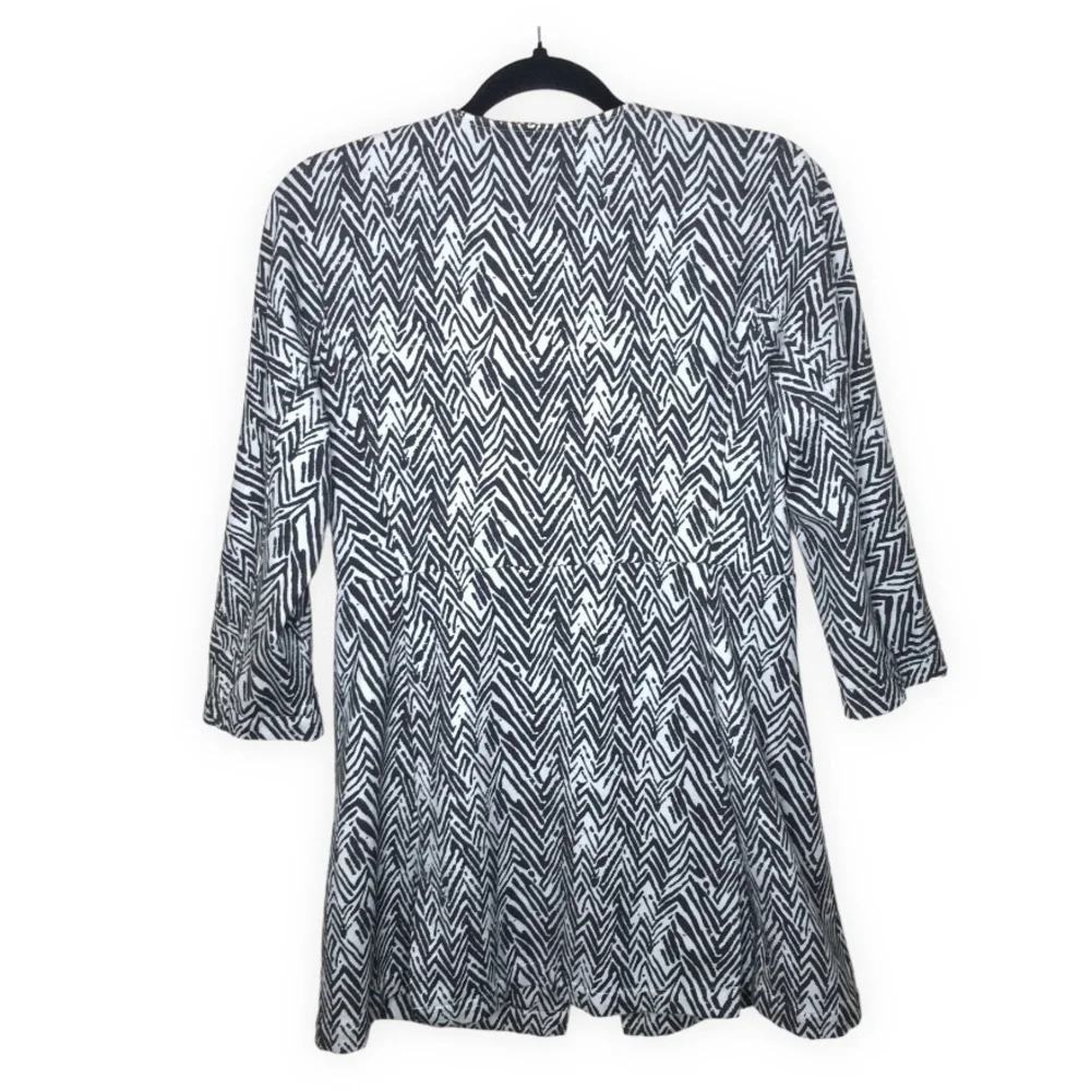 CAbi Zig Zag Chevron Zebra Ponte‎ Knit Jacket Coat